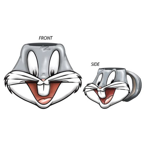 Looney Tunes Bugs Bunny Face Ceramic 3D Sculpted Mug        