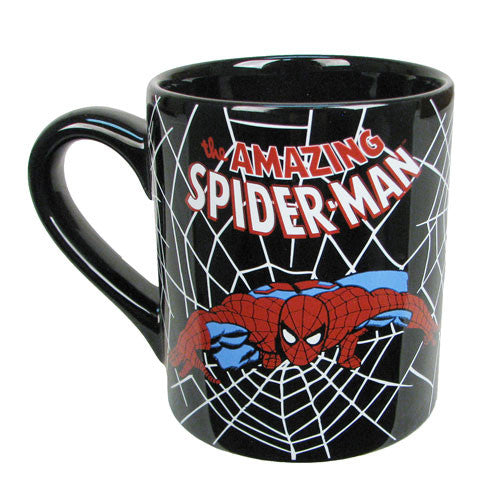 Spider-Man and Web Black 14 oz. Ceramic Mug                 