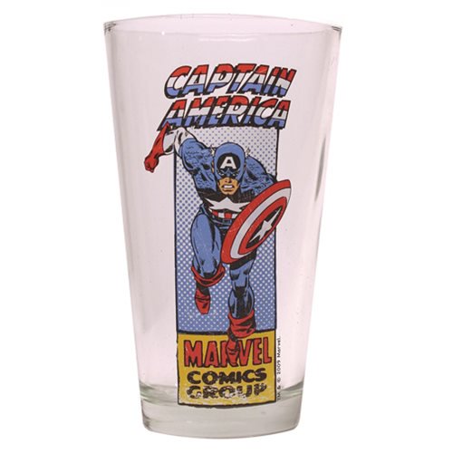 Captain America Action 16 oz. Pint Glass                    