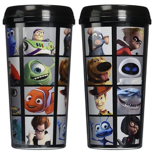 Pixar Faces Grid 16 oz. Plastic Travel Mug                  