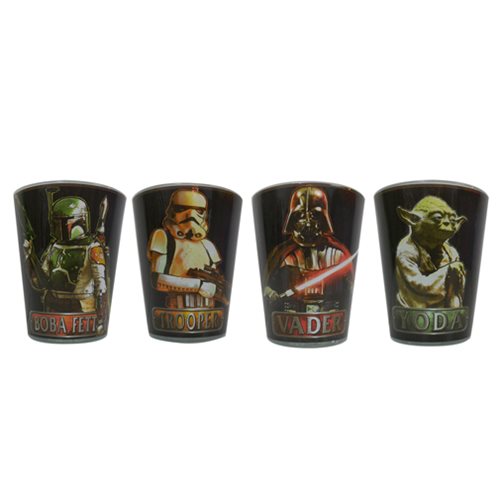 Star Wars Characters with Names Mini-Glass 4-Pack           