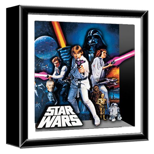 Star Wars A New Hope Wood Shadow Box                        