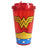 Wonder Woman Uniform Plastic 16 oz. Flip-Straw Travel Cup   