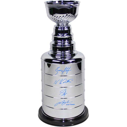 Mark Messier/Adam Graves/Brian Leetch/Mike Richter Signed Replica Stanley Cup w/ "94 SC Champs" Insc by Messier