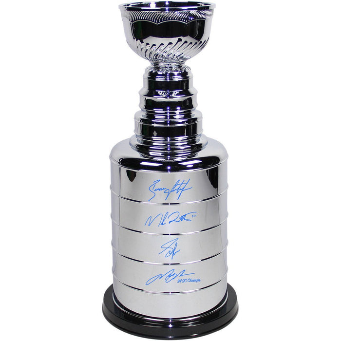 Mark Messier/Adam Graves/Brian Leetch/Mike Richter Signed Replica Stanley Cup w/ "94 SC Champs" Insc by Messier
