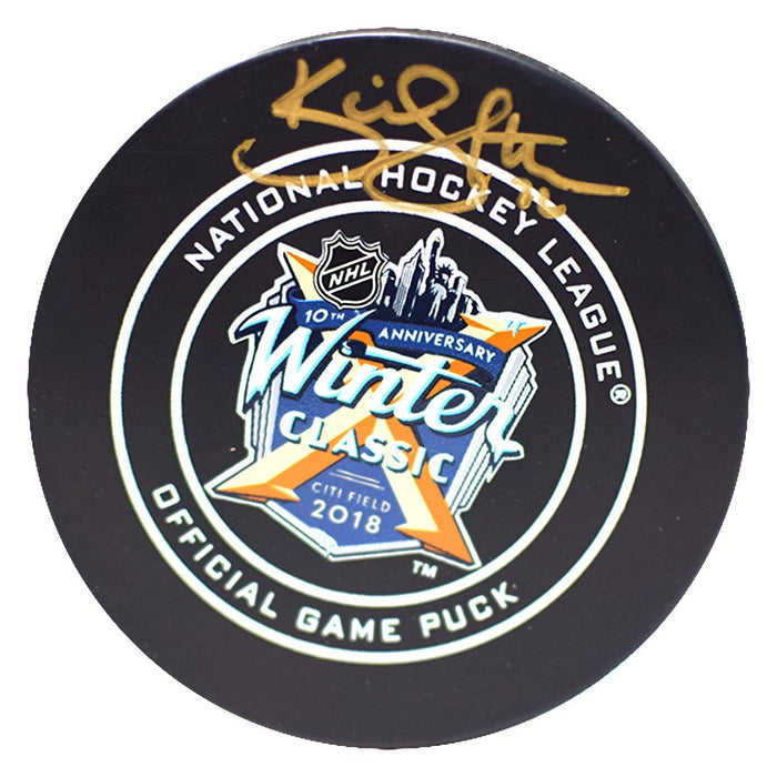 Kevin Shattenkirk Signed 2018 Winter Classic Logo Game Model Puck