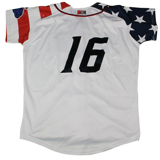 Justus Sheffield Game Used Trenton 4th of July Jersey 2016