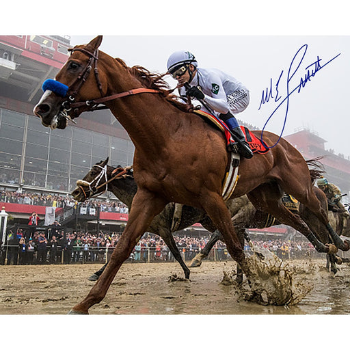 Mike Smith Signed Winning the 2018 Preakness 8x10 Photo