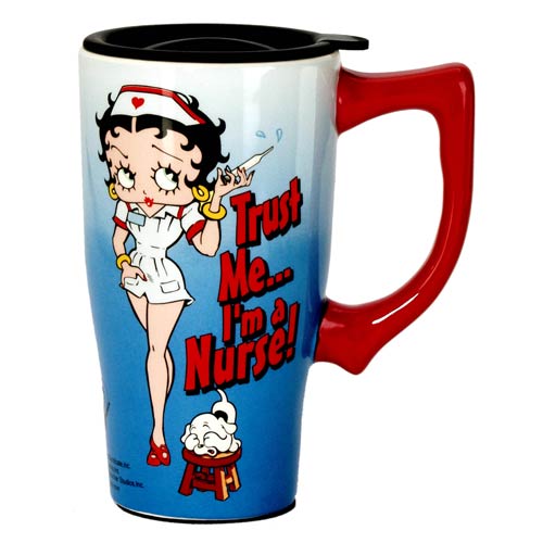 Betty Boop Nurse Travel Mug with Handle                     