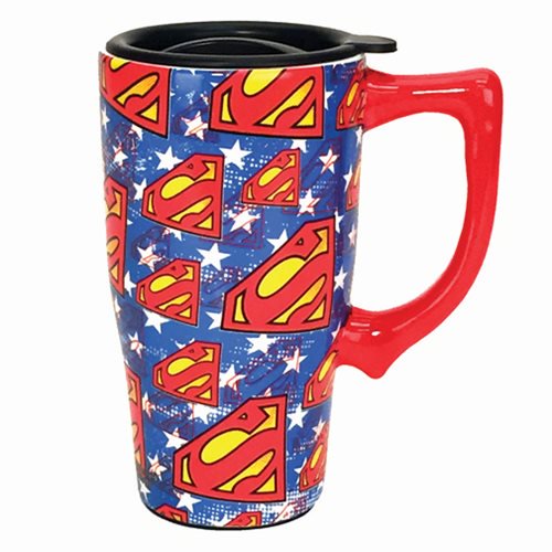 Superman Logo 16 oz. Ceramic Travel Mug                     