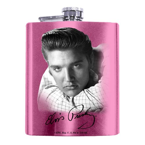 Elvis Presley Pink Hip Flask                                