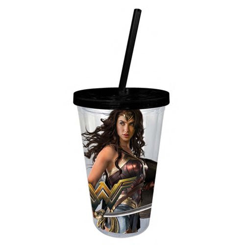 Wonder Woman Movie 16 oz. Acrylic Travel Cup with Straw     