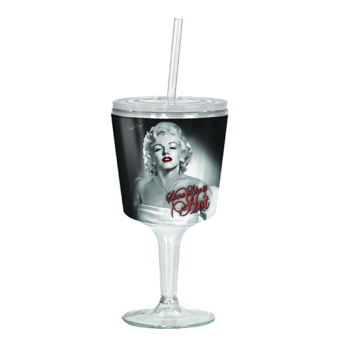 Marilyn Monroe Hot Insulated Goblet with Lid                