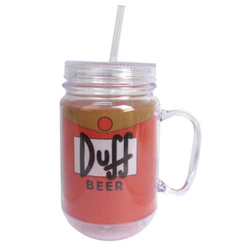 The Simpsons Duff 16 oz. Mason-Style Plastic Jar            