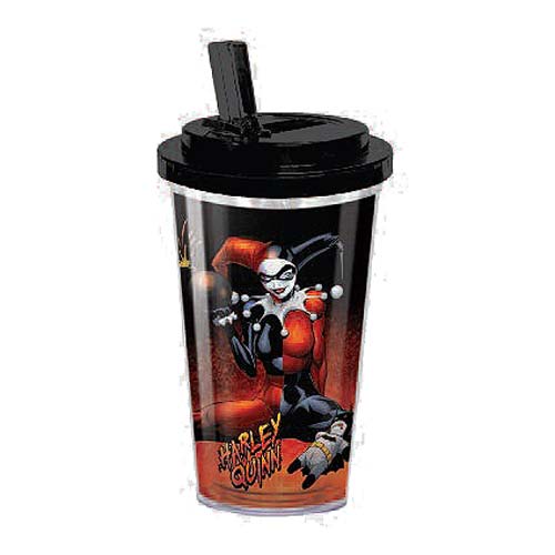 Batman Harley Quinn 16 oz. Flip-Straw Travel Cup            