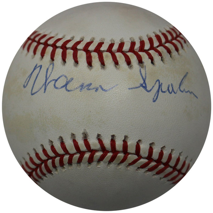 Warren Spahn Signed ONL White Baseball JSA