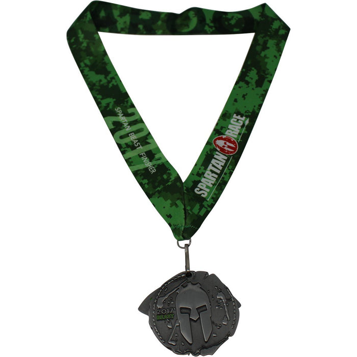 Spartan Race Beast Medal- Green Lanyard