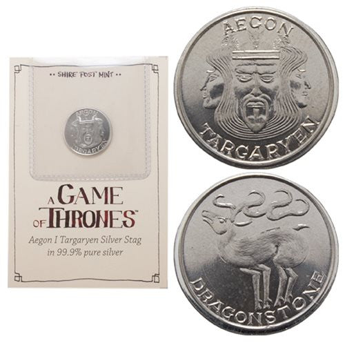 Game of Thrones Aegon Targaryen Silver Stag                 