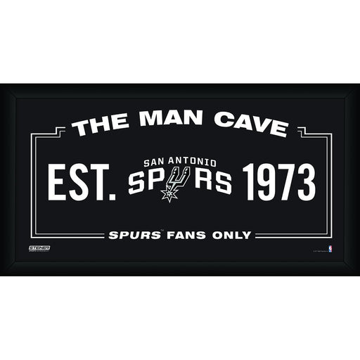 San Antonio Spurs Man Cave Sign 6x12 Framed Photo