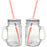 2PK MASON JAR MUG/ STRW