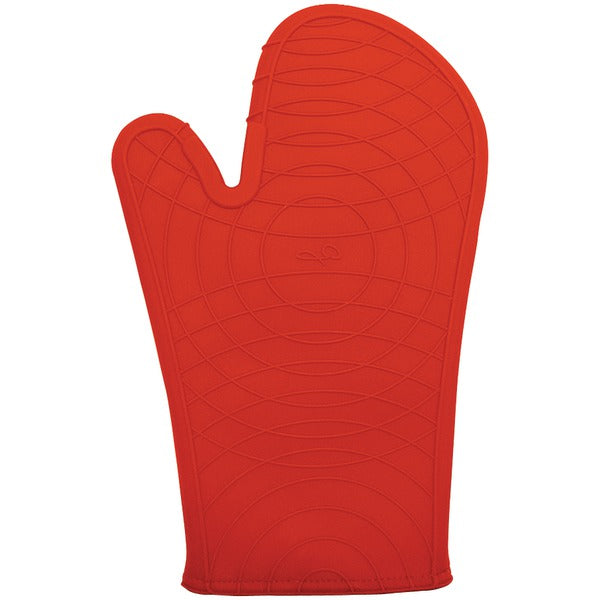 12IN SLCN OVEN MITT RED