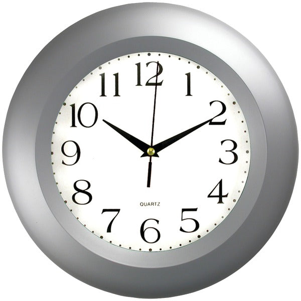 11IN ROUND WALL CLOCK SLV