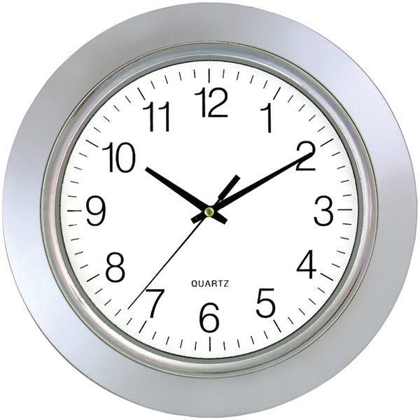 13IN CHROME ROUND CLOCK