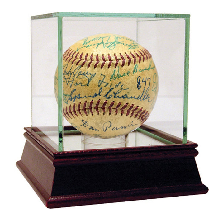 1950's Yankees and Cardinals Multi Signed 29 Sig OAL Baseball JSA (Musial  Frick  Stengel  Slaughter HOF)