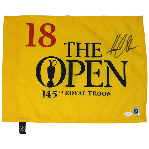 Henrik Stenson Signed 2016 British Open Royal Troon Flag JSA