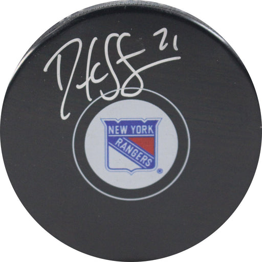 Derek Stepan Signed New York Rangers Puck MSG