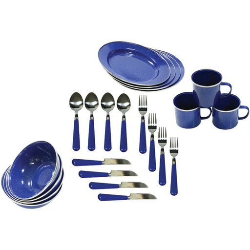 24 PIECE TABLEWARE ENAMEL