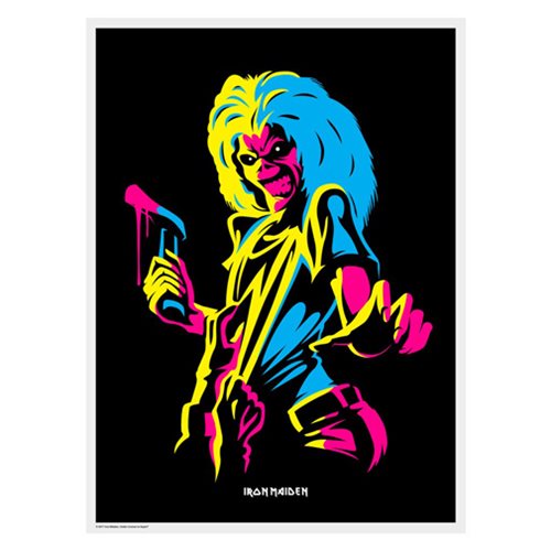 Iron Maiden Killers Flocked Black Light Poster              