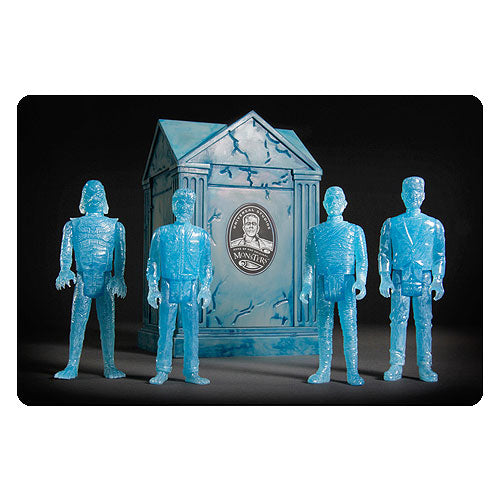 Universal Monsters ReAction Blue Glow Figures with Crypt    