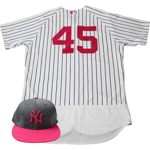 Chasen Shreve New York Yankees Game Used #45 Mother's Day Jersey & Hat Set (5/14/2017)