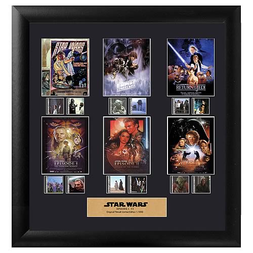 Star Wars Episode I-VI Framed Montage Film Cell
