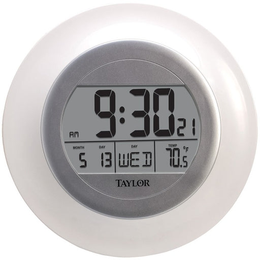 WALL CLOCK THERM WHT