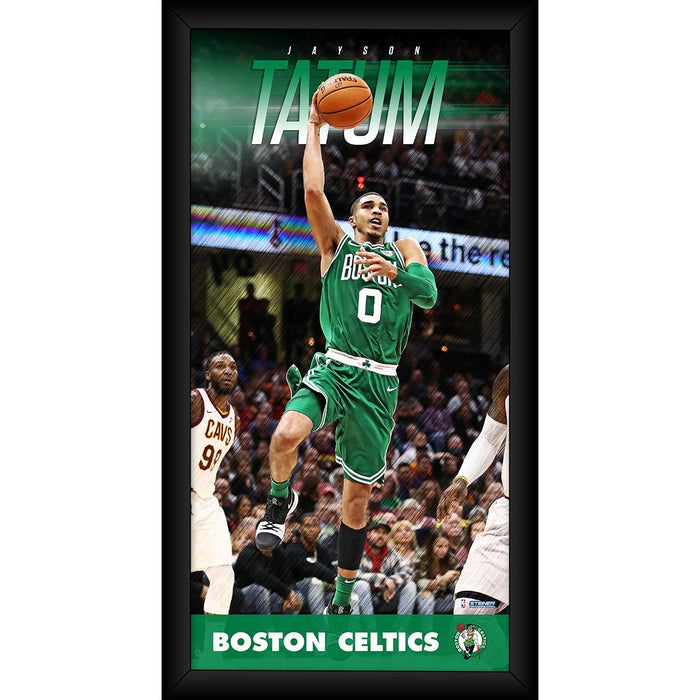 Jayson Tatum Boston Celtics Player Profile Framed 10x20 Photo Collage