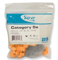 Ic107e5cor - 25pk Cat5 Jack - Orange