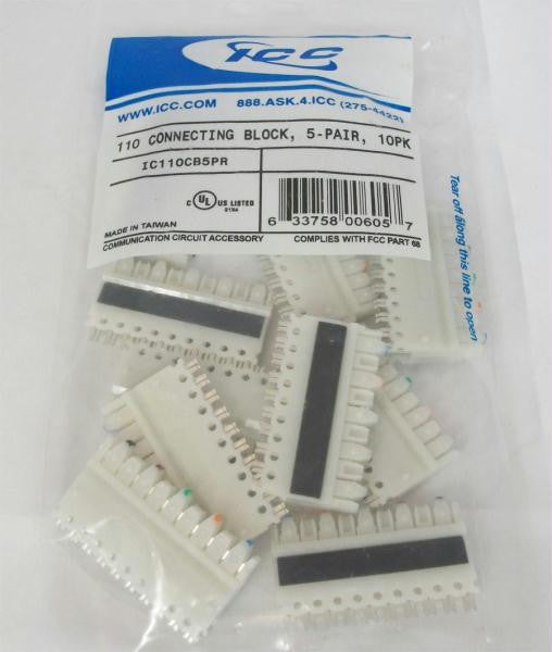 110 Connecting Block- 5-pair- 10pk