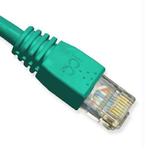 Patch Cord- Cat 6- Molded Boot- 3'  Gn