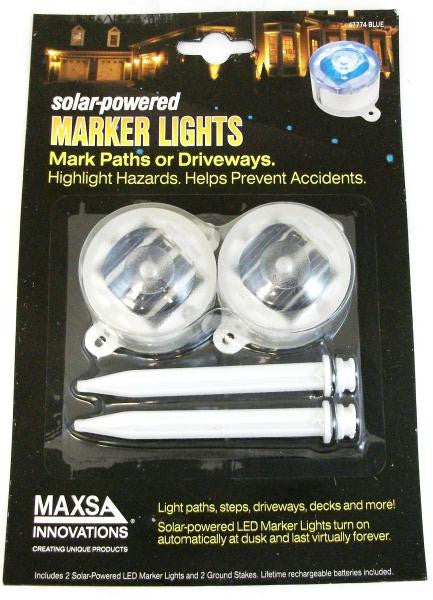 Blue Solar Marker Lights - 2 Pk