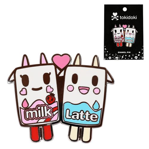 Moofia Strawberry Milk and Latte Pin                        