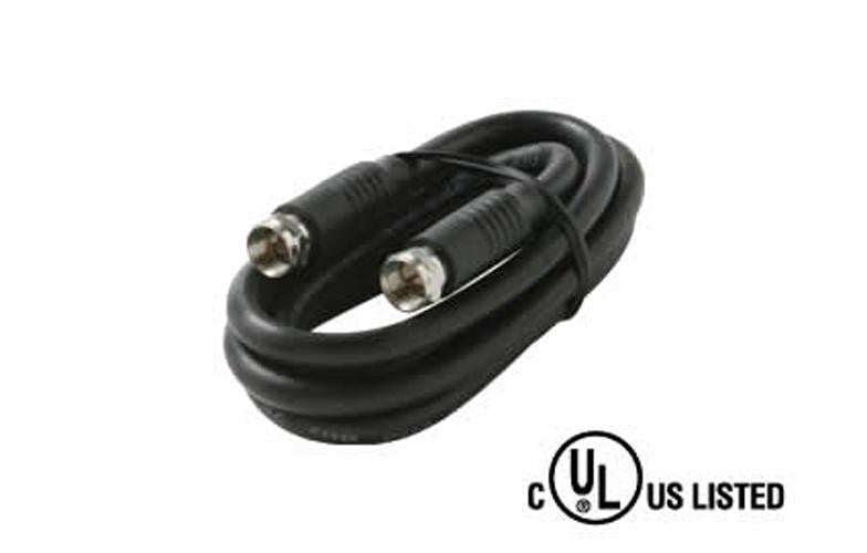 75' F-f Black Rg6-ul Cable