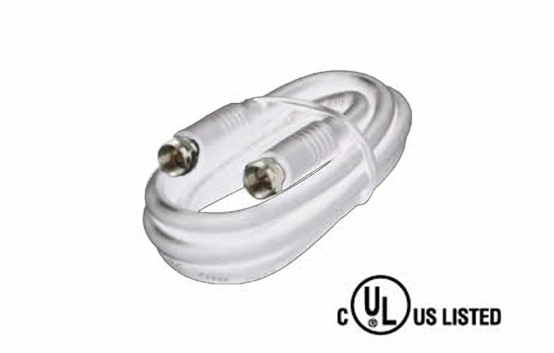 75' F-f White Rg6-ul Cable