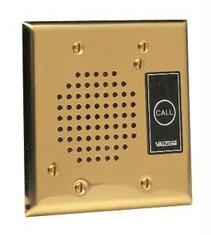 Doorplate Speaker- Flush W-led (brass)