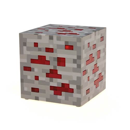 Minecraft Light-Up Redstone Ore Statue                      