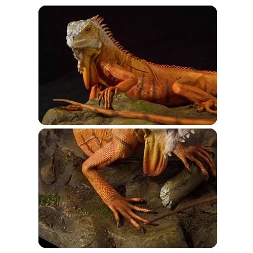 Cold-Blooded Collectibles Red Iguana Statue Sculpture       