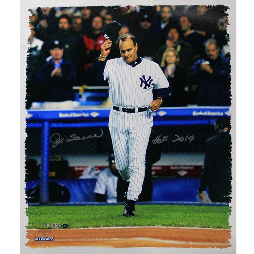 Joe Torre Signed  Tip Cap 20x24 Canvas w/ "HOF 14"Insc.