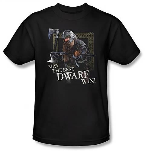 Lord of the Rings Gimli May the Best Dwarf Win Black T-Shirt