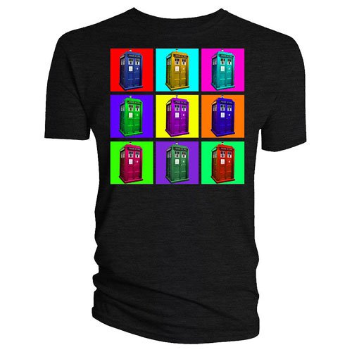 Doctor Who Psychedelic TARDIS Squares T-Shirt               